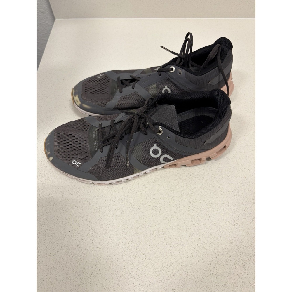 On Cloud Cloudflow Shoes Sneakers Women Size 8 Grey Pink Rock/Rose